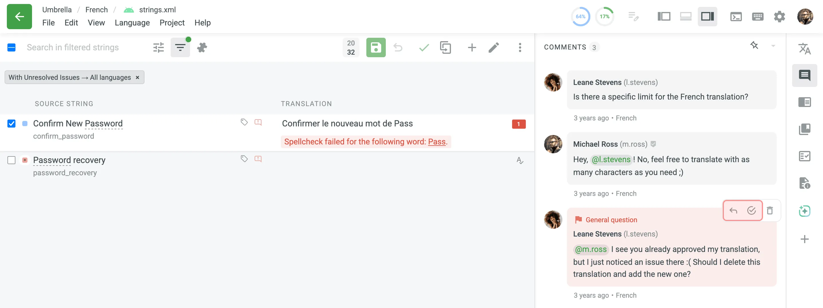 Issue options for Managers